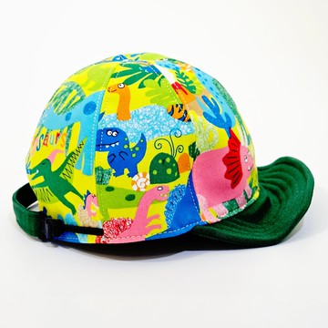 【HiGh MaLi】翻簷棒球帽/彩色叢林恐龍#帽簷三樣式#可愛