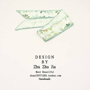 緞面蝴蝶結絲巾發帶女綁發絲帶頭飾頭繩2021年新款春夏帶飄帶發飾