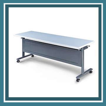 『商款熱銷款』【辦公家具】KB-1845G 黑銀骨架 灰桌板 會議桌 辦公桌 書桌 桌子