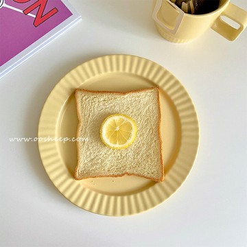 ins風盤子創意可愛餐具套裝奶油黃早餐盤水果盤子