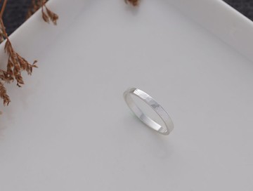 ni.kou 純銀 水波紋 單戒 女戒 尾戒