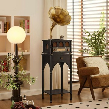 音響 留聲機 留聲機法式復古落地式客廳家用中古風黑膠唱片機藍牙音響