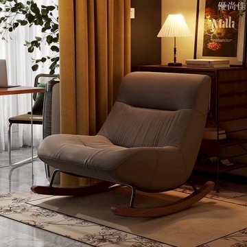 搖椅大人躺椅成人家用陽臺休閒懶人沙發椅客廳搖搖椅輕奢單人沙發
