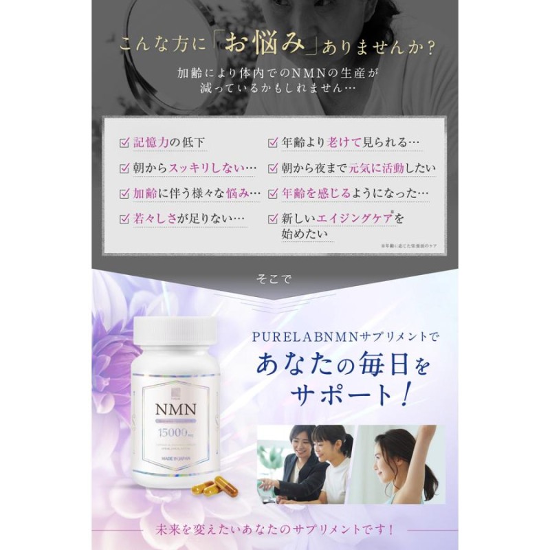 20%OFFクーポン) NMN サプリ 15000mg (1日に500mg)モンドセレクション