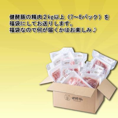 ふるさと納税 新ひだか町 北海道産 健酵豚 お楽しみ 精肉 福袋 2kg 以上 (7〜8パック)