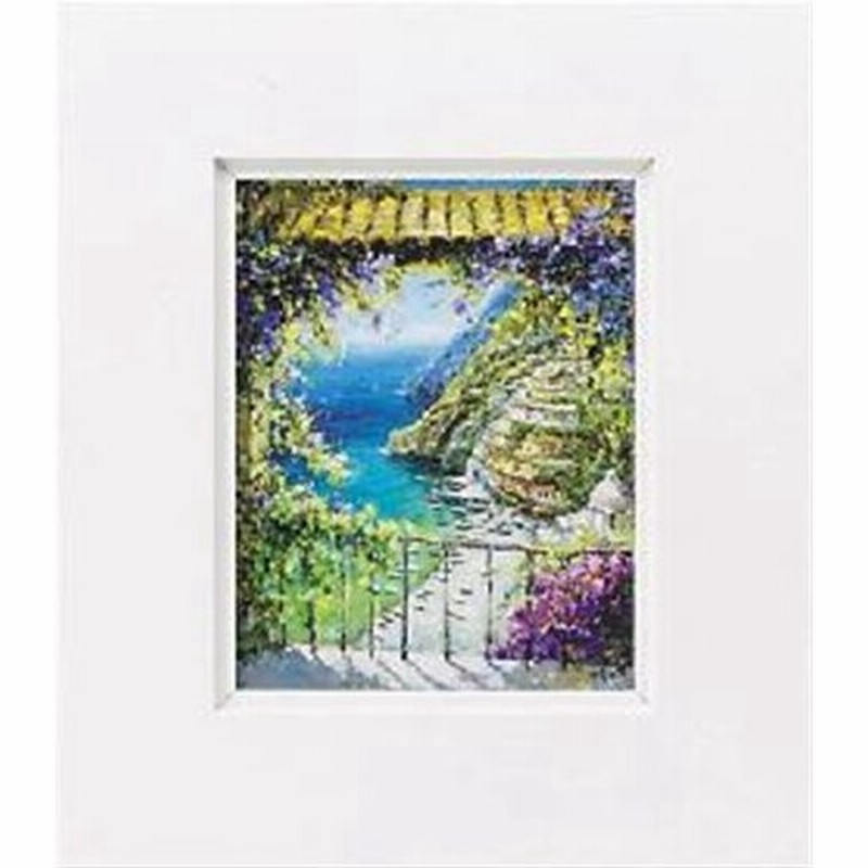 マルコ マヴロウィッチ 八月のポジターノ Sサイズ 額付きポスター インテリアアート 風景画 取寄品 プレゼント バースデー 誕生日ギフト 開運 通販 Lineポイント最大get Lineショッピング