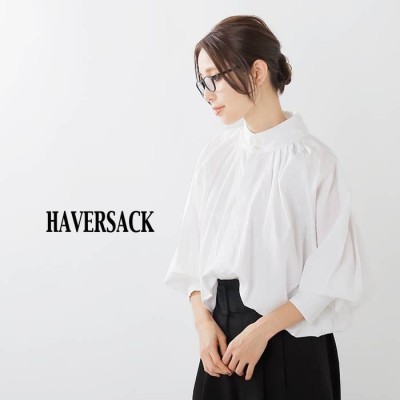 HAVERSACK ハバーサック 高密度サテンコットンギャザーブラウス 622005 ...