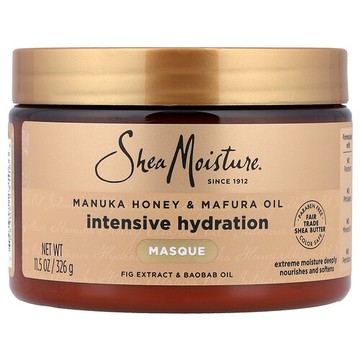 SheaMoisture, 麥盧卡蜂蜜和瑪芙油補水髮膜，11.5 盎司（326 克）