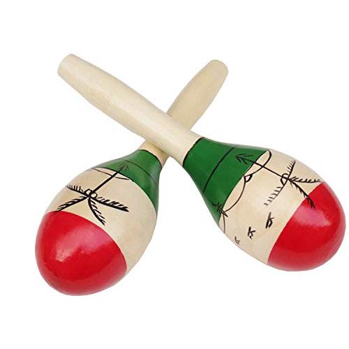 マラカス Maracas ラテンパーカッション 木製 ウッド 打楽器 シェイカー 玉子型 リトミック 吹奏楽 カラオケ パーテ