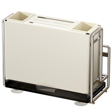 Oraple 多合一多功能瀝水刀架  1個  奶油色