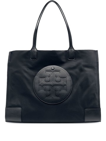 Tory Burch - Ella logo patch tote bag - women - Leather/Fabric - One Size - Black