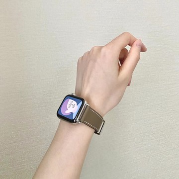 《下殺》極簡高級感真皮錶帶｜適用於 Apple watch 愛馬仕同款錶帶｜Apple watch s7 s8 真皮錶帶