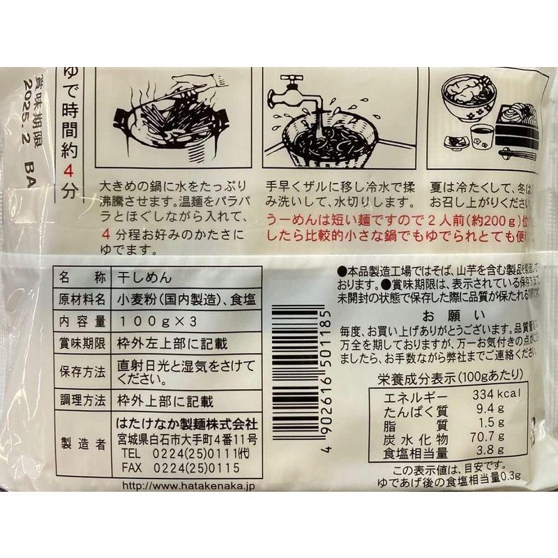 はたけなか製麺 3入白石温麺 300g×20個