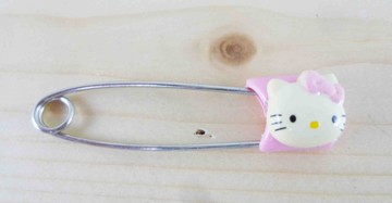 【震撼精品百貨】Hello Kitty 凱蒂貓~KITTY安全別針-小頭圓造型-白色