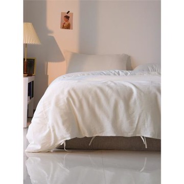 天然棉花白丨不漂染 白色純棉被套單件 全棉純白米白被罩