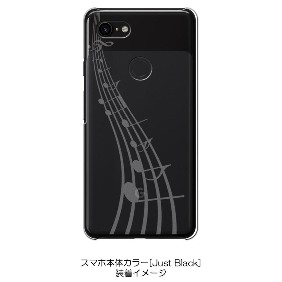 Pixel3XL Google Pixel 3 XL ピクセル ケース クリア 透かし加工 音符 ...