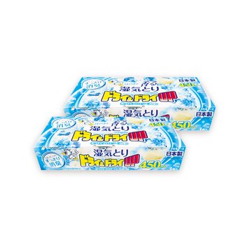 (2組6盒超值組)日本Hakugen白元-DRY&DRY UP家用放置型消臭防潮除濕劑3盒/組-皂香水藍(吸濕量450ml,衣鞋櫃壁櫥去味吸濕集水盒)
