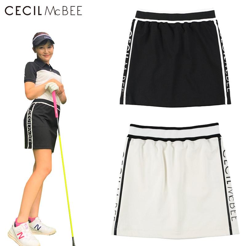 セシルマクビー ゴルフ ラインロゴ スカート レディース CECIL McBEE