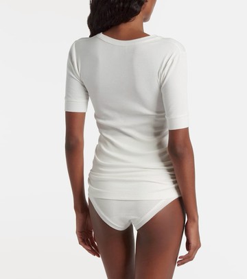 Calvin Klein Collection Ribbed-knit cotton-blend top