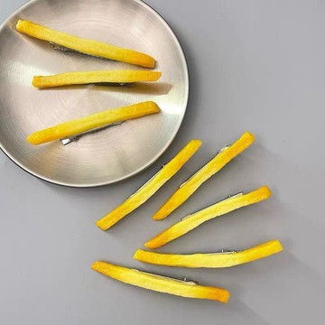 💛臺灣有貨🚀🚀💛免運💛可開發票💛一根薯條髮夾ins搞怪仿真鴨嘴夾食玩趣味髮夾鴨嘴夾卡子劉海邊夾