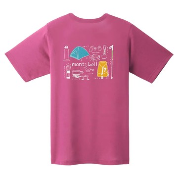 【【蘋果戶外】】mont-bell 1114779 PK 桃【女款】山道具 Wickron 短袖排汗衣 排汗T恤 機能衣