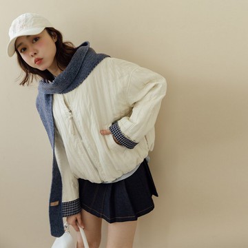 現貨★圓領拉鍊袖口雙色反摺口袋簡約外套(共2色)1021 【NR2075】