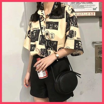 【WYZ】日系襯衫女設計感小衆韓版溫柔風復古港味洋氣短袖很仙的上衣外套