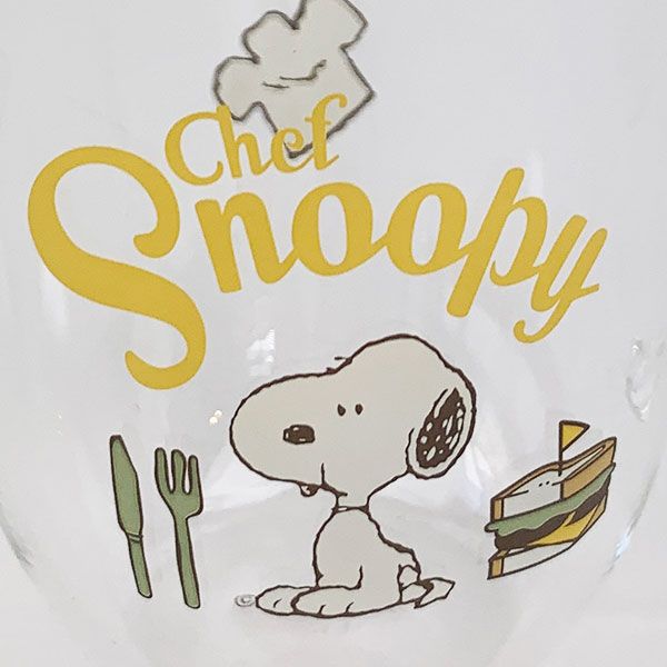 スヌーピー 耐熱ガラスマグ （ワンポイントシェフスヌーピー） ガラスコップ キッチン SNOOPY