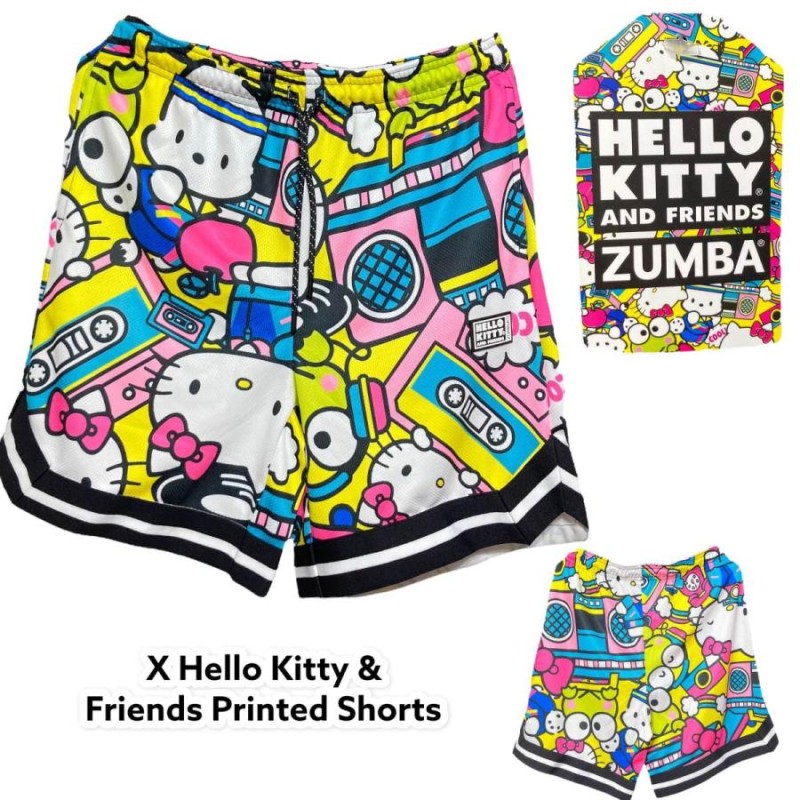 Zumba ズンバ X HELLO KITTY FRIENDS PRINTED SHORTS X ハローキティ