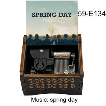 ✨店長優選✨BTS韓國防彈少年團音樂盒Spring Day春日八音盒創意男女生日禮物
