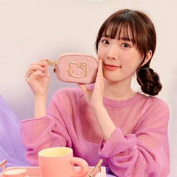 【Hello Kitty】金緻凱蒂-雙層零錢包-粉 KT03M10PK