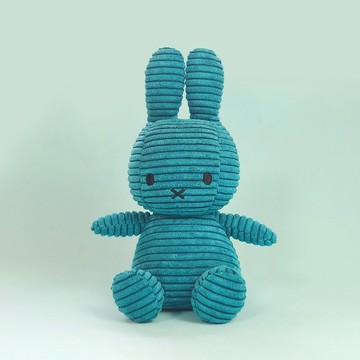BON TON TOYS Miffy米菲兔ECO燈芯絨填充玩偶-限量版 北海藍 23cm