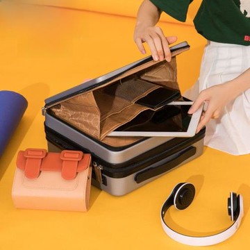 守禮（Shouli）前開蓋手提箱16英寸小行李箱女時尚商務便攜學生密