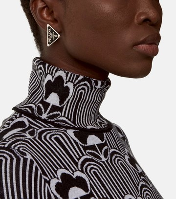 Prada Logo clip-on single earring