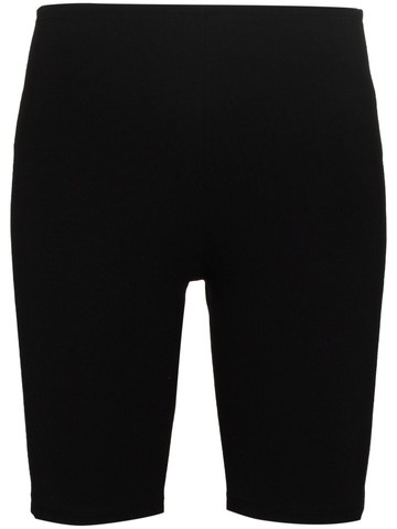 Rabanne - Milano logo print cycling shorts - women - Polyamide/Spandex/Elastane/Viscose - M - Black