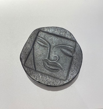 藝術家張燕鳳雕塑作品 - 苗栗南庄燕子陶 - 人臉陶板