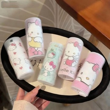 kitty劉海卷🎀 大號可愛貓咪自粘卷夾學生捲髮筒空氣劉海蓬鬆捲髮夾劉海 捲髮神器 內扣神器 頭飾 頭飾造型用具 捲髮筒