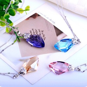 現貨+預購 925純銀項鍊 水晶吊墜-唯美氣質晶瑩剔透母親節生日情人節禮物女飾品4色73aj612【獨家進口】【米蘭精品】