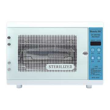Beauty life烘乾殺菌箱 紫外線消毒箱 殺菌烘乾 美甲美髮工具消毒箱 原廠燈管 藍色  RTD-208C