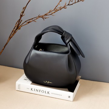 【泰國包包】 Garrett Handbag - 黑色 Black Soft Nappa Leather