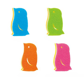 【MARNA】海綿菜瓜布 企鵝 (日本進口台灣現貨) 清潔去汙 菜瓜布 海綿擦