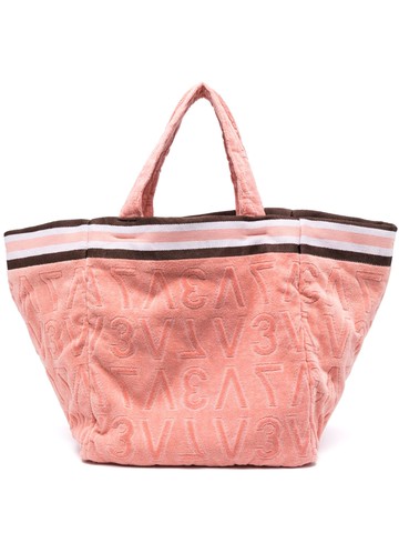 V°73 - debossed logo-print beach bag - women - Cotton - One Size - Pink