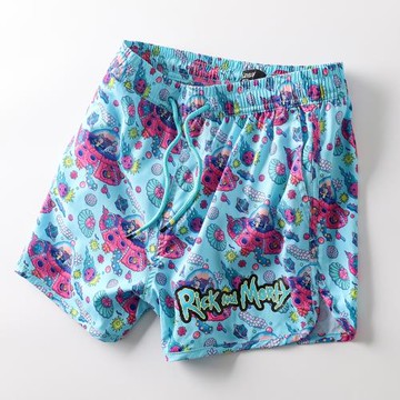 出口單！清涼沙灘褲！速干透氣！夏季男士松緊腰居家度假休閑短褲