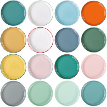 密胺餐具北歐式圓盤商用火鍋配菜盤塑料骨碟圓形自助餐盤擺臺盤子