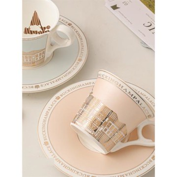 愛莉卡貝葉Erica Beyer  白金漢宮英倫宮廷風骨瓷鍍金咖啡杯碟