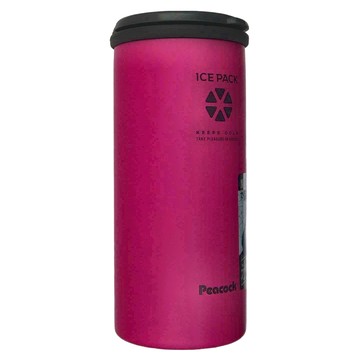 Peacock 日本孔雀 戶外專用 不鏽鋼杯保冰杯 + 保冰敷袋  艷彩粉色  500ml  1盒