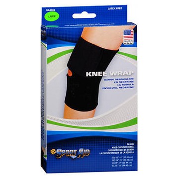 Sportaid Knee Wrap Neoprene Black Large 1517 inches 1 each by Sport Aid
