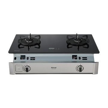 Rinnai RBTS-A2660G(B) 雙口緻溫定時玻璃嵌入爐(黑)