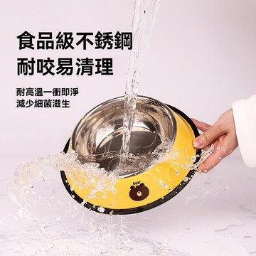 【曜靈寵物用品】狗狗不銹鋼印花單碗 狗碗 貓碗 防打翻 中大型犬大容量食盆猫碗寵物用品
