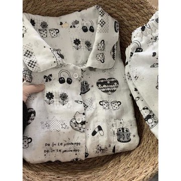 春秋款睡衣女2025年新款長袖純棉薄款日系少女套裝外穿夏季家居服